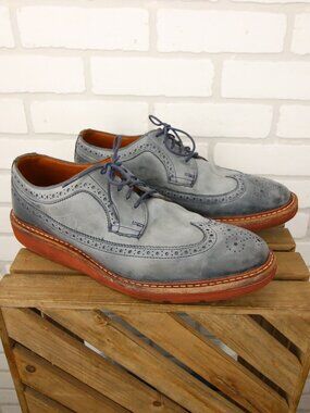 Allen Edmonds Shannon Drive Longline Wingtip Brogue Oxford Blue 10 D